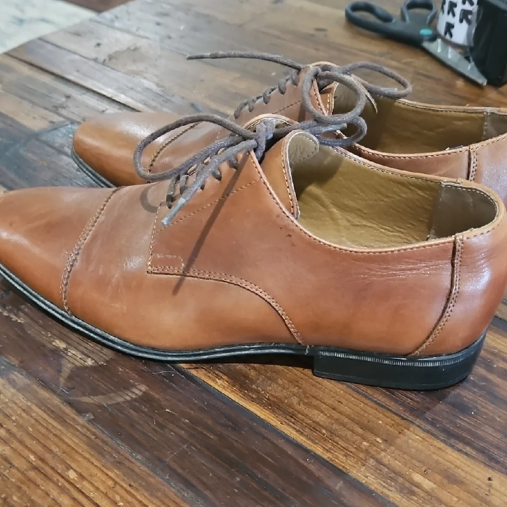 Giorgio Brutini Brown Leather Oxfords Classic Design